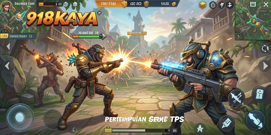 Tangkapan layar 918KAYA menunjukkan aksi pertempuran yang seru.