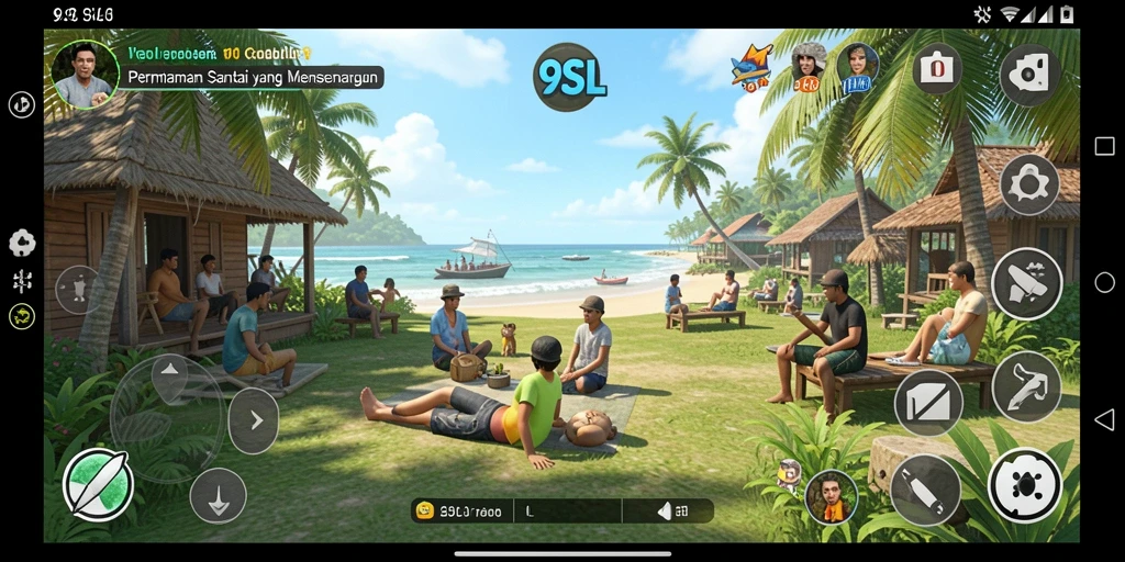 Menampilkan gameplay seru dalam 9SL dengan suasana yang menyenangkan.