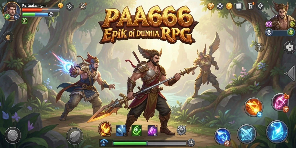 Tampilan karakter dan pertarungan dari game RPG AA666.