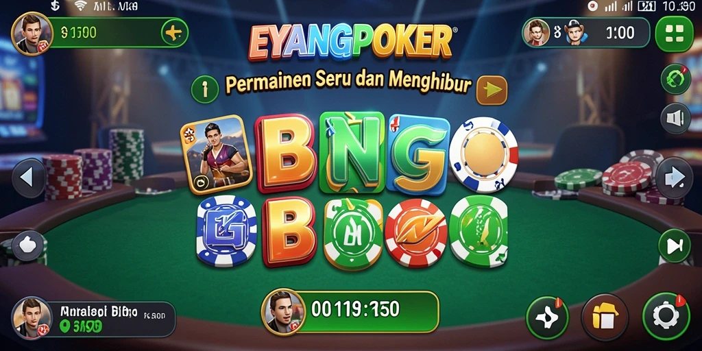 Tampilan gameplay Bingo yang mendebarkan di EYANGPOKER.