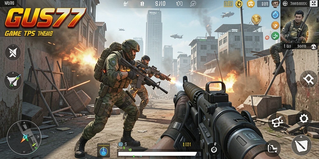 Tampilan seru dari gameplay GUS77 dengan aksi tembak-menembak yang mendebarkan.