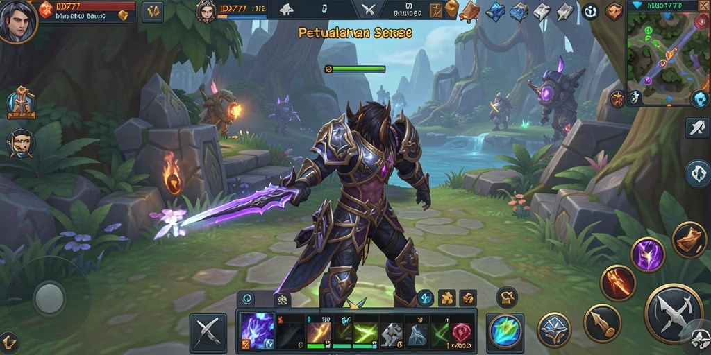 Tampilan gameplay seru di dunia fantasi IDX777.