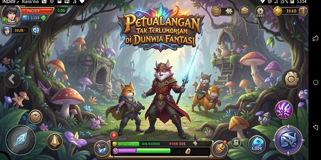 Screenshot gameplay IND89 menunjukkan karakter menjelajahi dunia yang memukau.