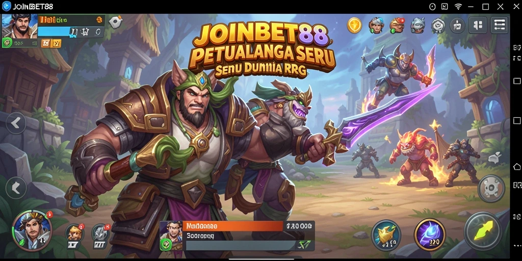 Tampilan battle seru di dalam game RPG JOINBET88.