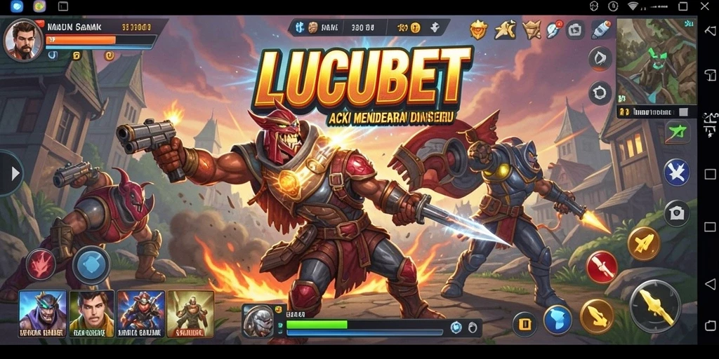 Screenshot utama LUCUBET menampilkan aksi gameplay yang mendebarkan.