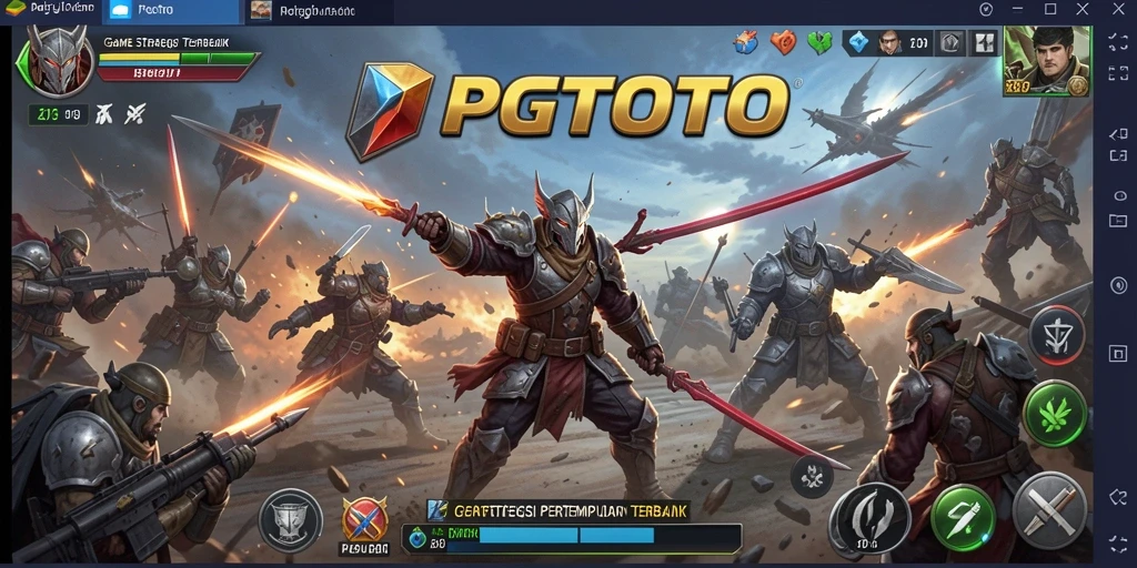 Tampilan gameplay yang mendebarkan dan strategi pertempuran yang intens.
